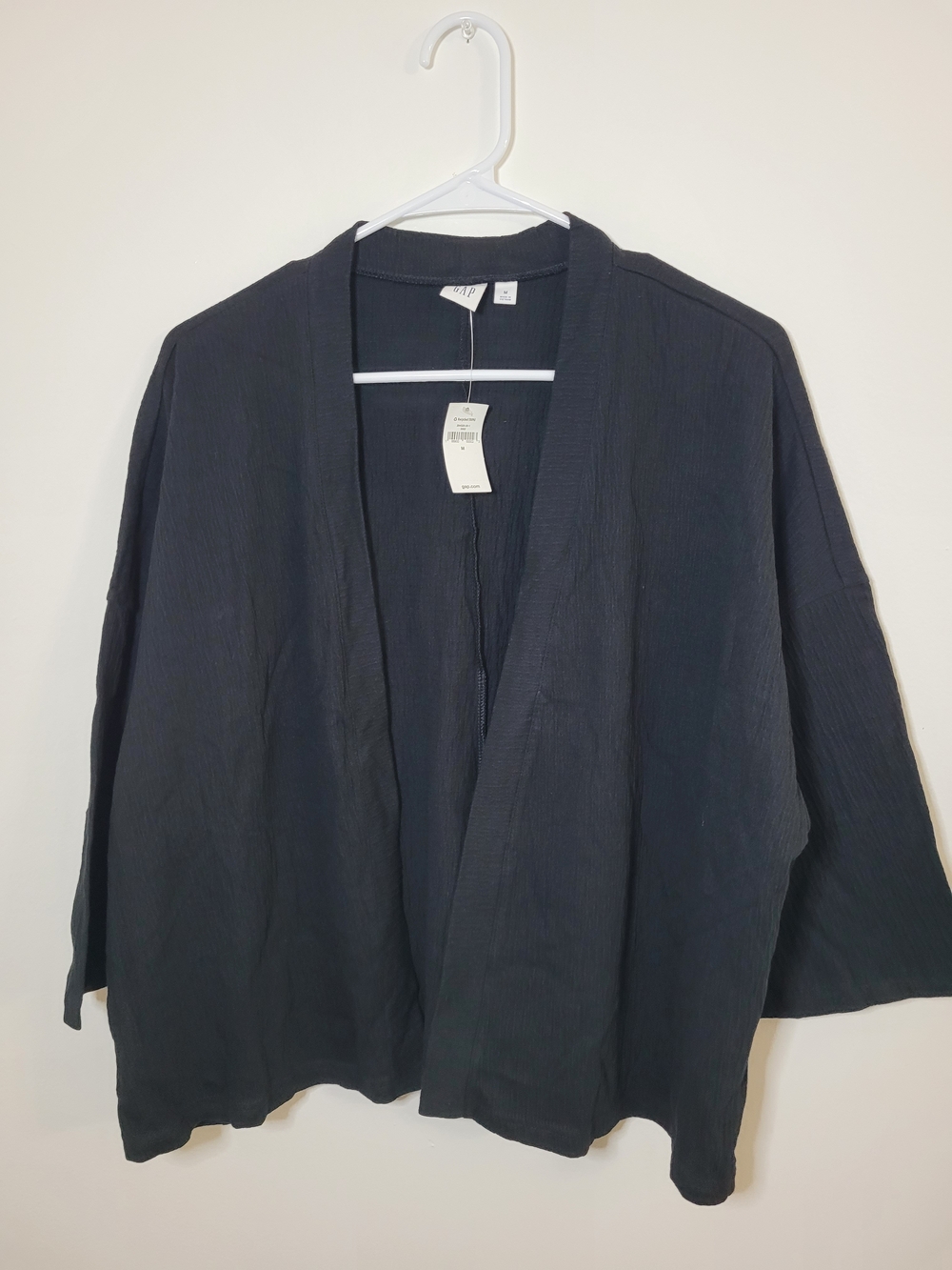 Gap Black Kimono Style Open Front Cardigan Size Medium BNWT